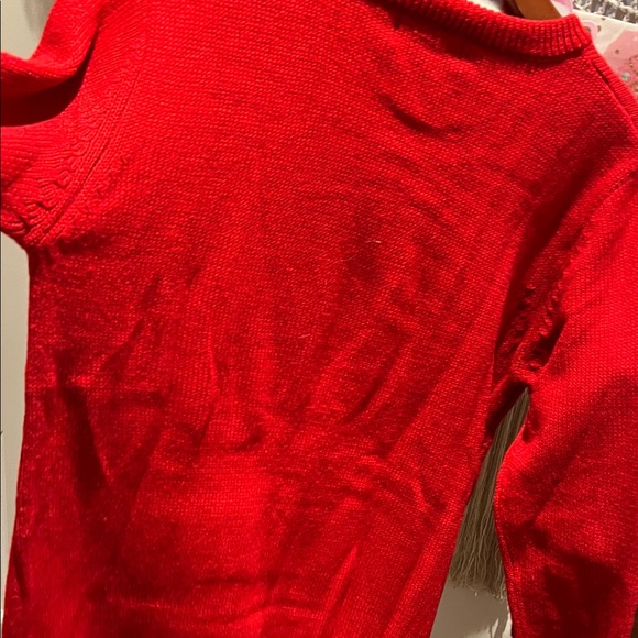 🎅🏻❄️ Red Santa Sweater with Snowflakes, Santa face with pom pom nose & hat ball! - Picture 10 of 13